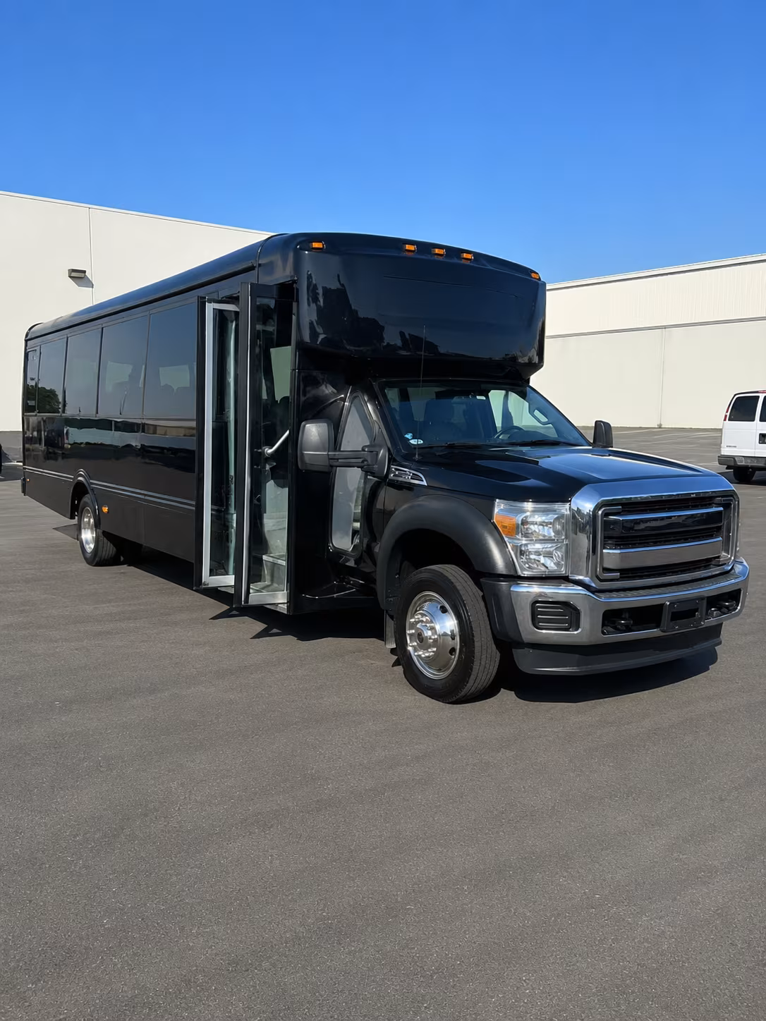 Wedding guests seated inside a party bus serving Reno