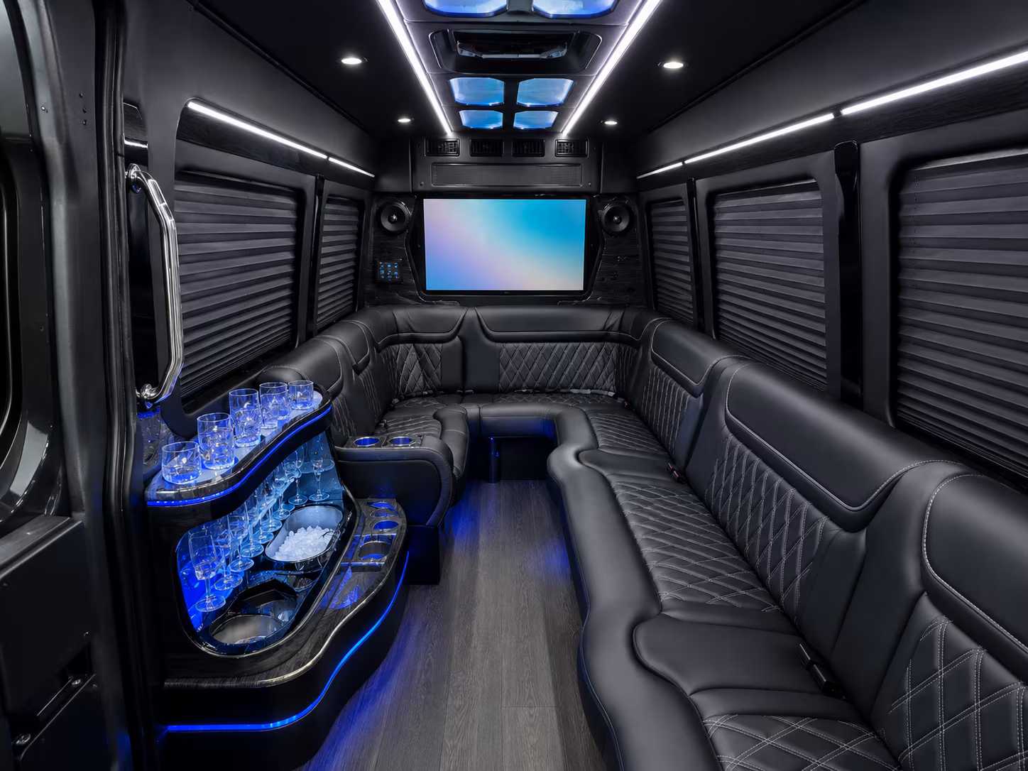 Reno Airport Shuttle & Transportation party bus interior
