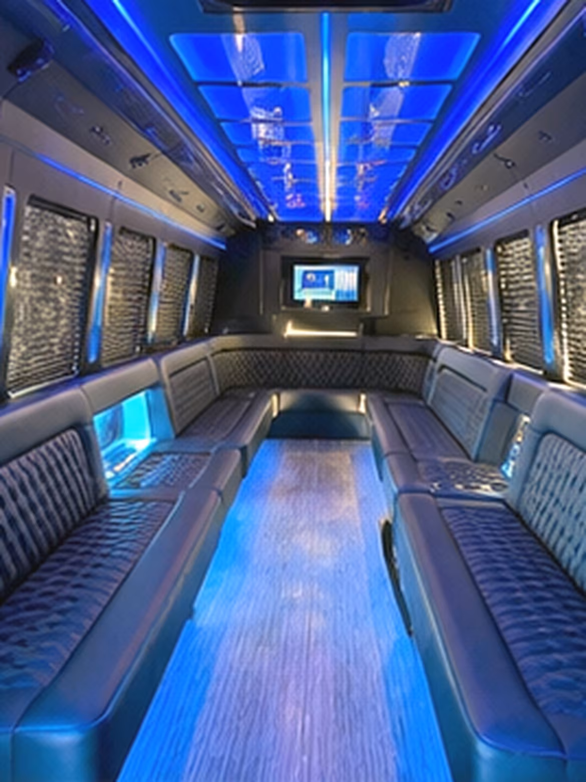 Reno Private Event Transportation party bus interior