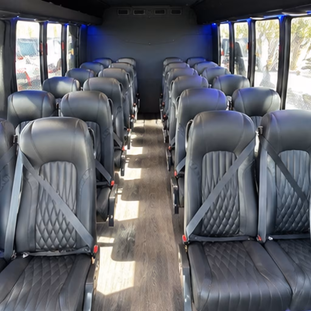 Reno School Event Transportation party bus interior