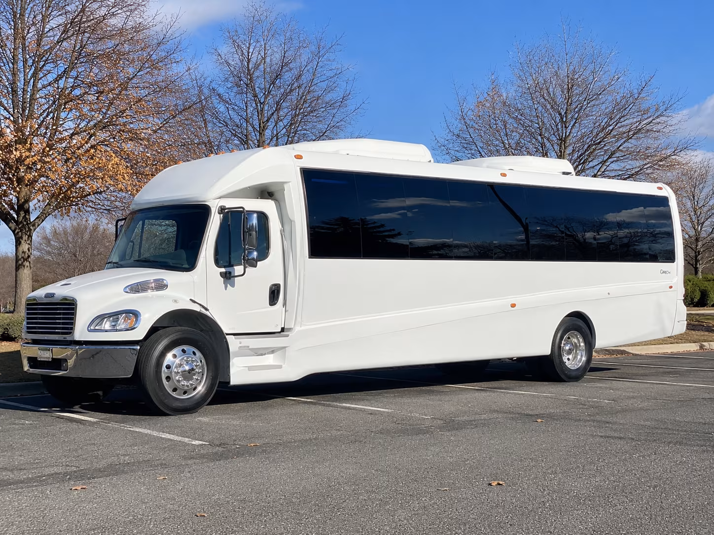 Reno Wedding Transportation party bus exterior