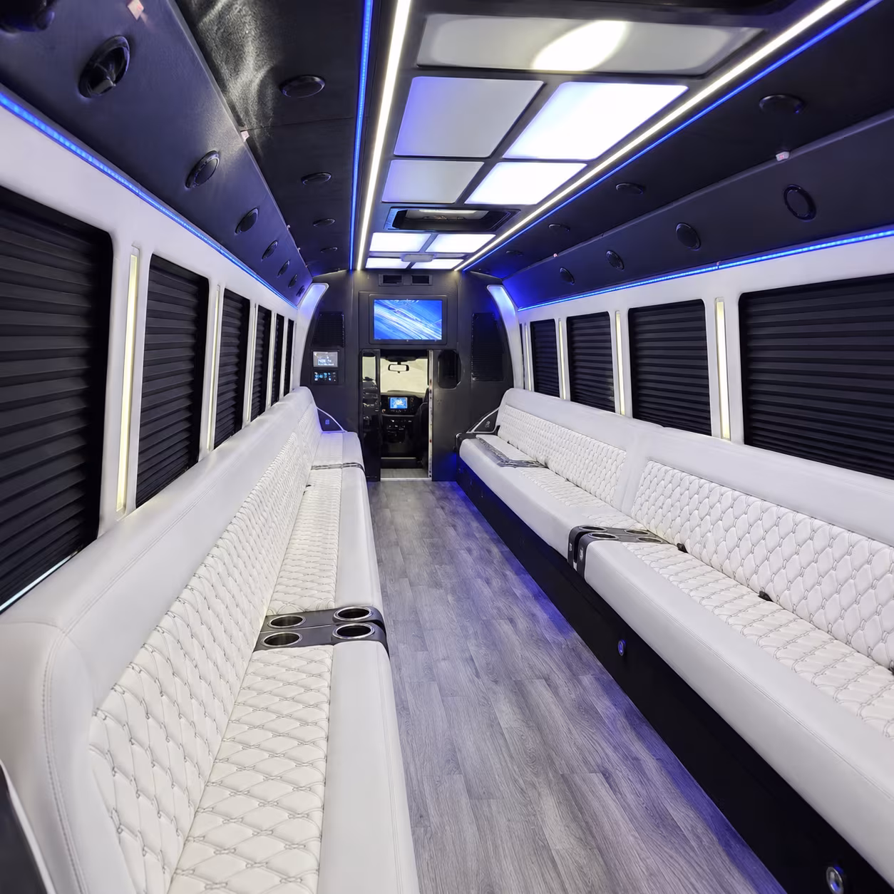 Reno Wedding Transportation party bus exterior