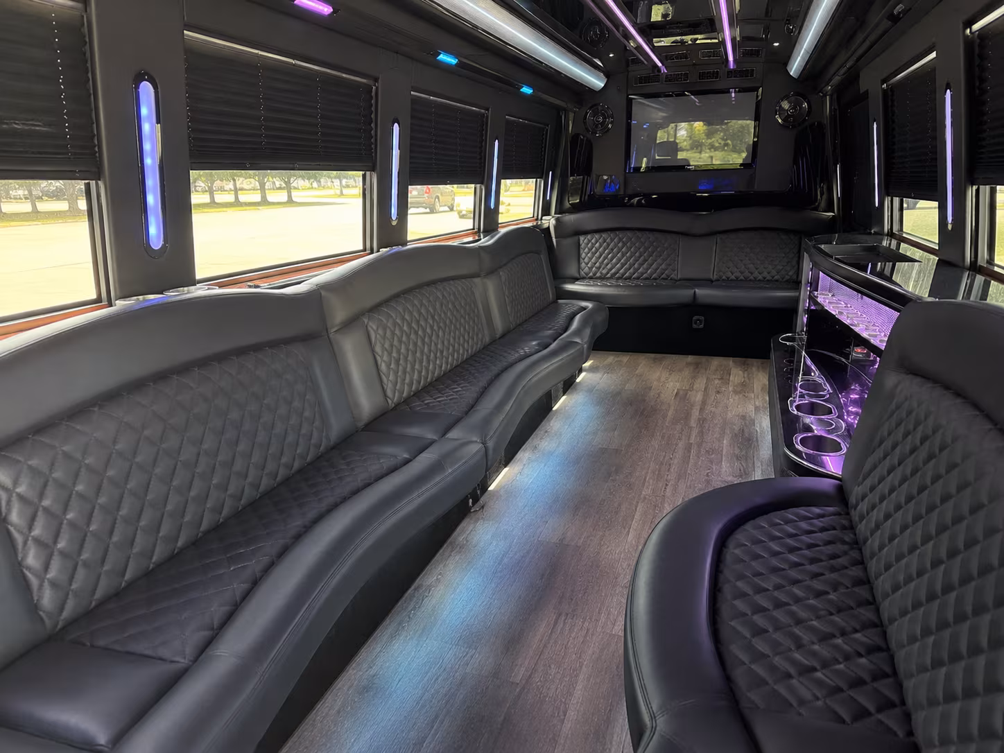 Reno Wedding Transportation party bus exterior